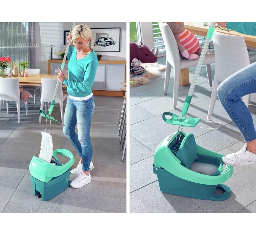 Profi XL Vloerwisser - Compleet Systeem - Micro Duo - Met Wieltjes + Extra stofdoek