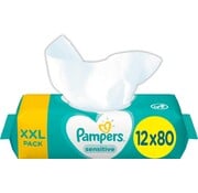 Pampers Sensitive Billendoekjes / Babydoekjes XL - 12x 80 stuks