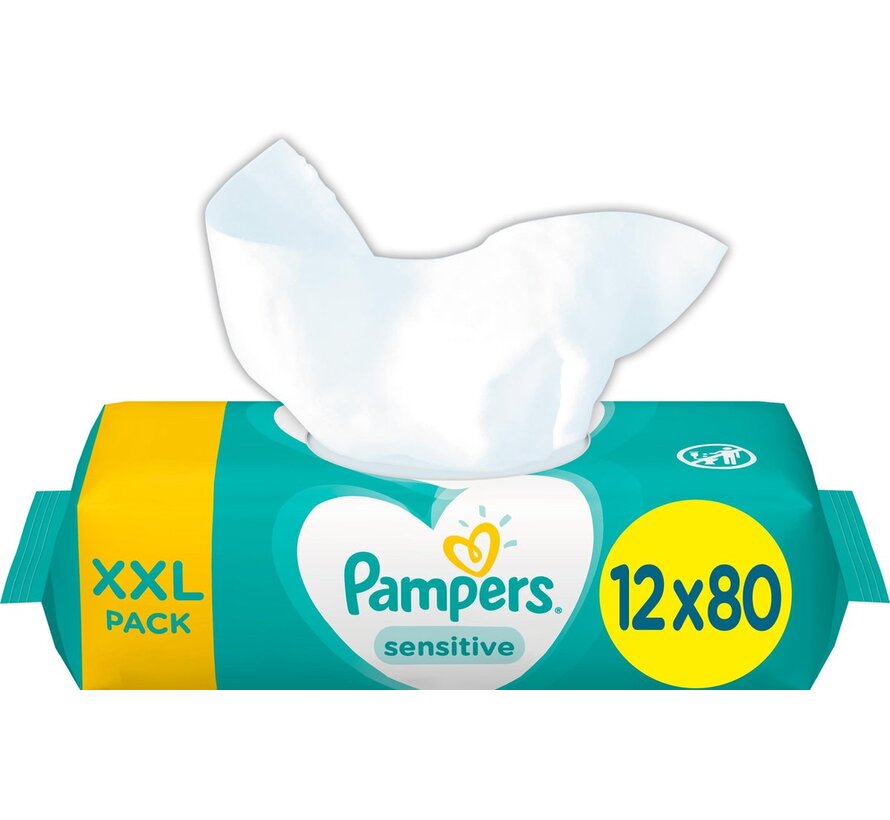 Sensitive Billendoekjes / Babydoekjes XL - 12x 80 stuks