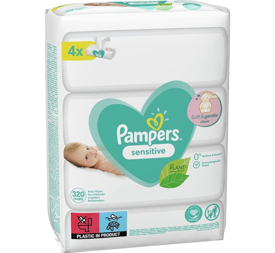 Sensitive Billendoekjes / Babydoekjes XL - 4x 80 stuks