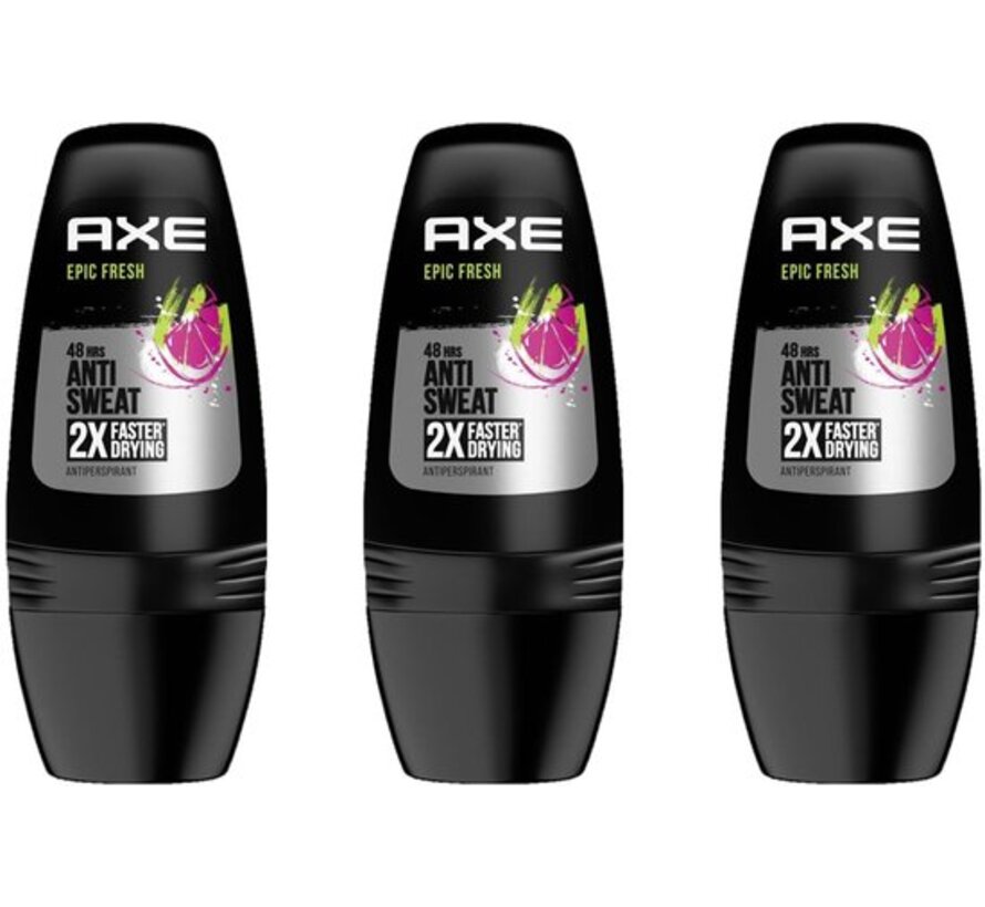 Epic Fresh Anti-Transpirant - Deodorant Roller - 3x 50ml