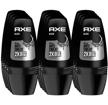 Axe Black Anti-Transpirant - Deodorant Roller - 12x 50ml