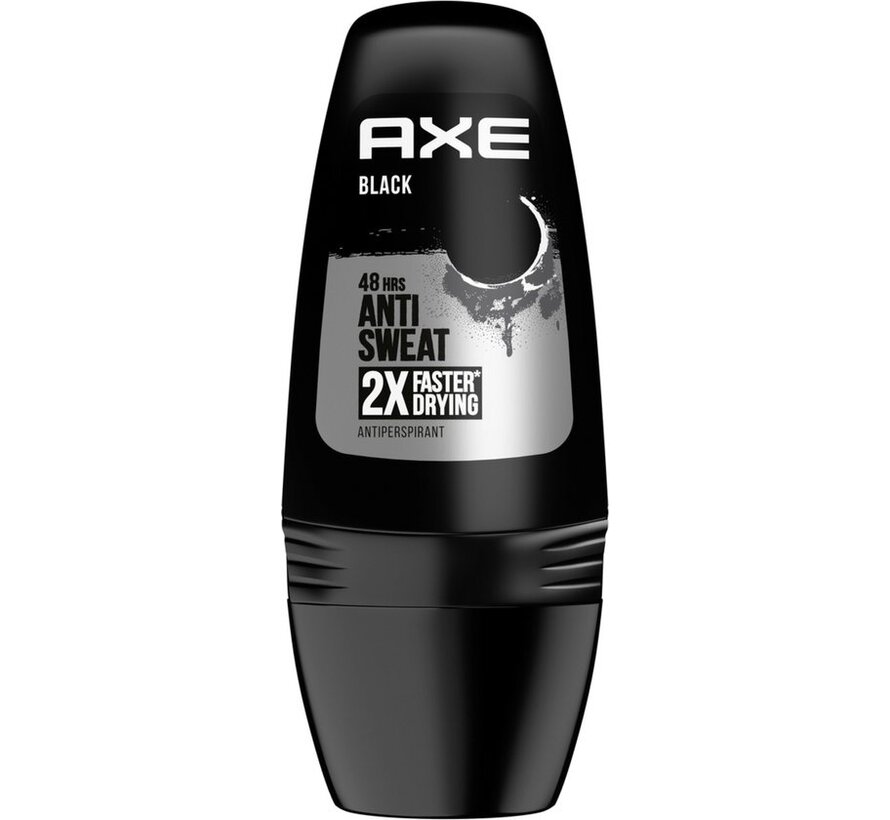 Black Anti-Transpirant - Deodorant Roller - 12x 50ml