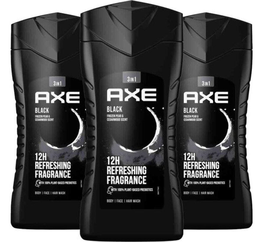 Douchegel Black Bodywash - 3x 250ml