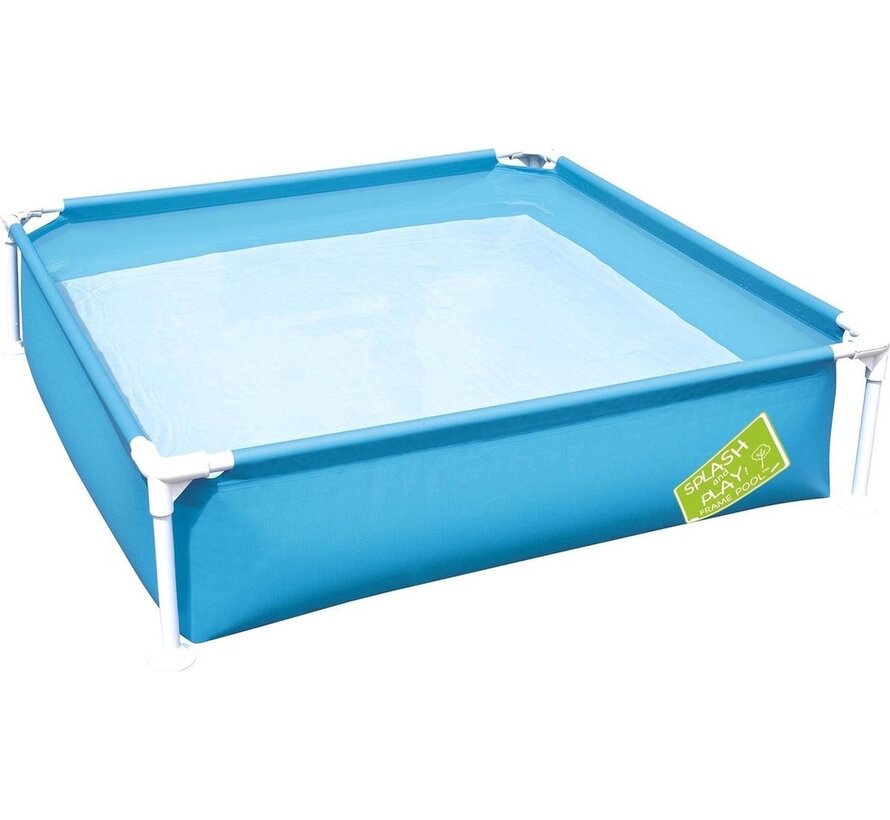 Zwembad met metalen Frame - Vierkant - Voor kinderen - 122x122x31cm