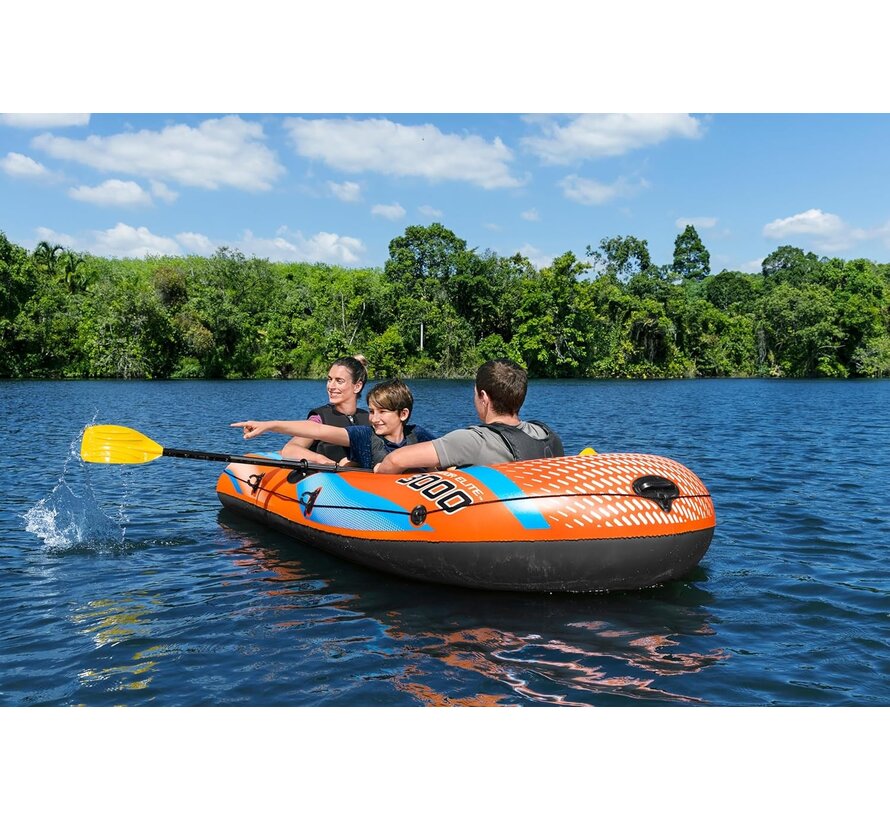 Kondor ELITE 3000 - Opblaasboot Set - 246x122x45cm - Peddels en handpomp