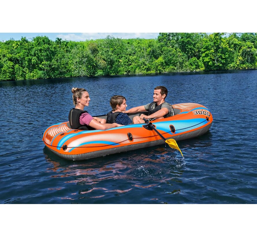 Kondor ELITE 3000 - Opblaasboot Set - 246x122x45cm - Peddels en handpomp