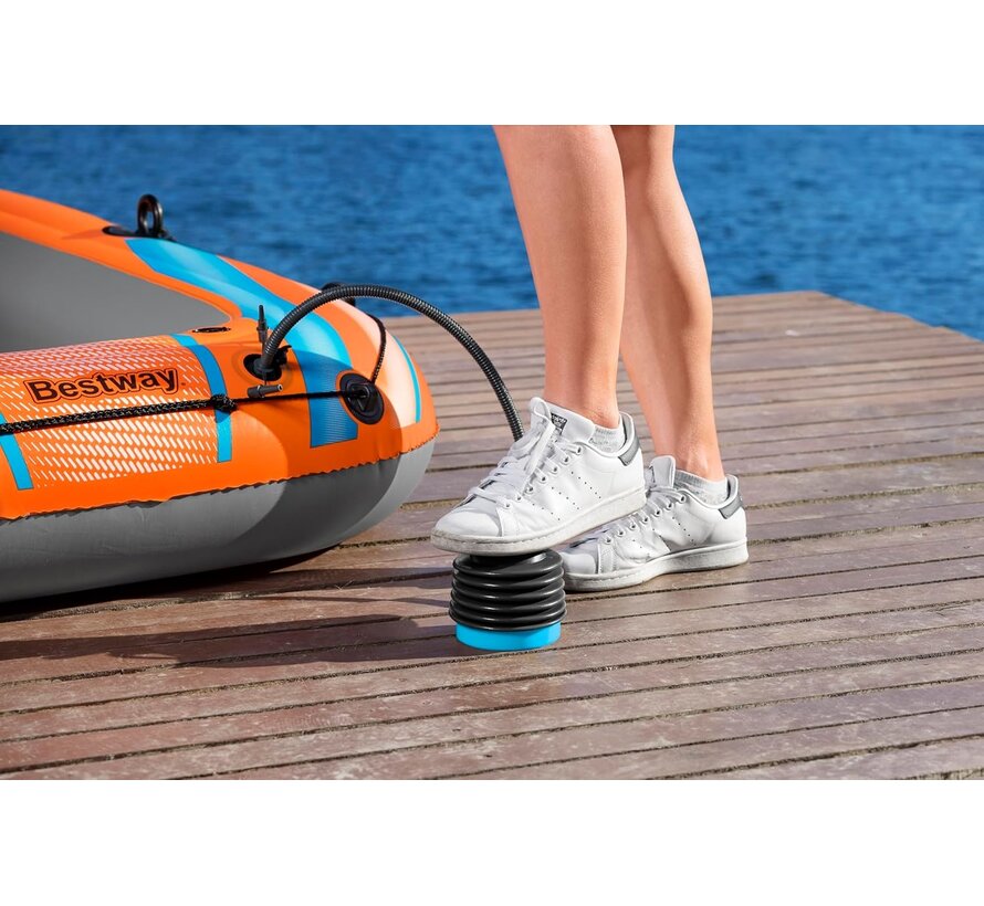 Kondor ELITE 2000 - Opblaasboot Set - 196x106x31cm - Peddels en voetpomp