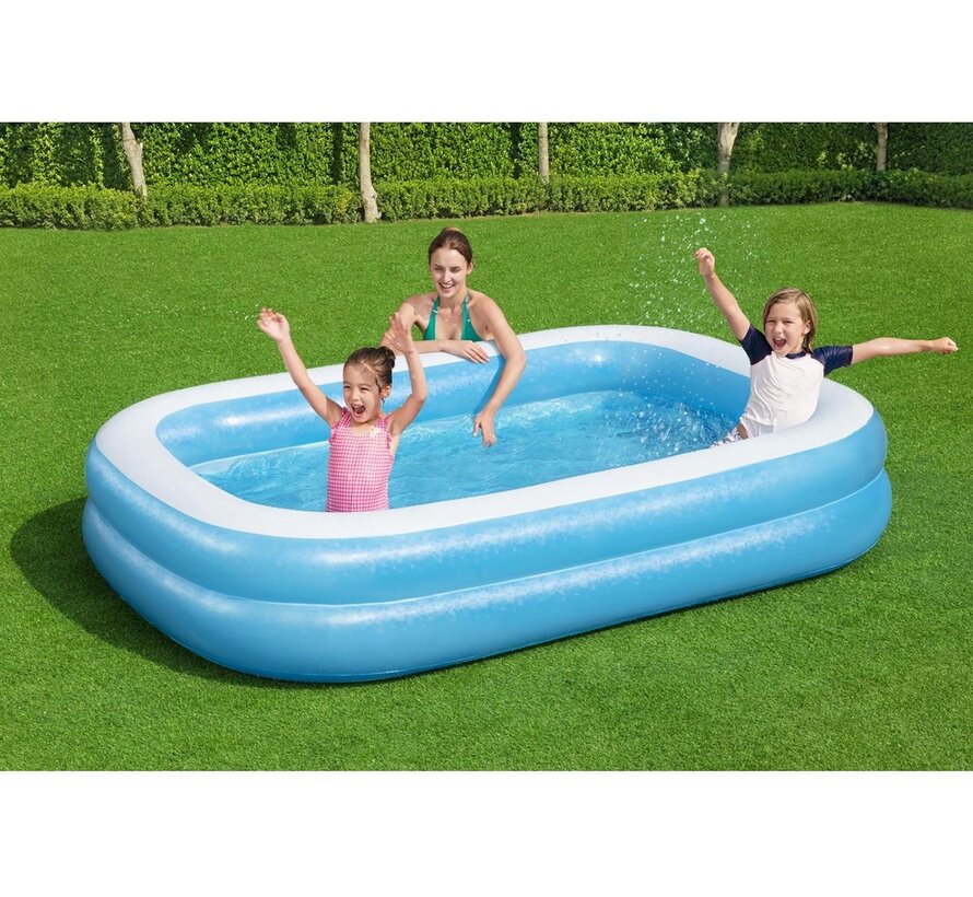 Opblaasbaar Familie Zwembad Blauw - 262x175x51cm