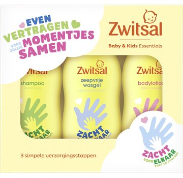 Zwitsal Baby & Kids Essentials Geschenkset 3x 200ml (Bodylotion/Wasgel/Shampoo)