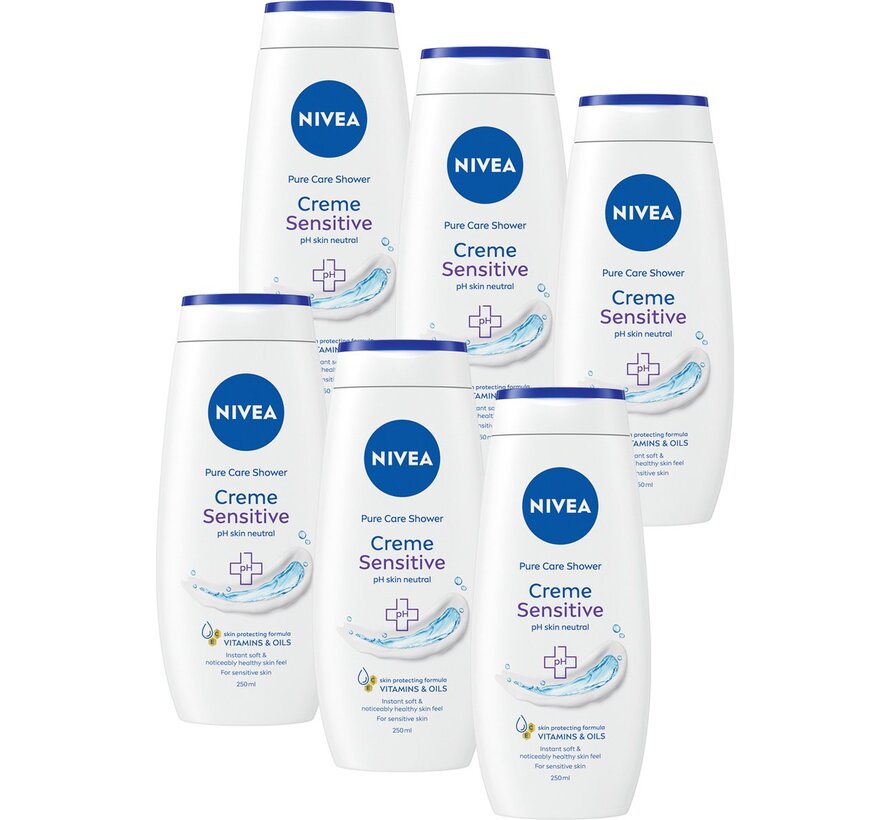 Crème Sensitive - Douchecreme / Douchegel - 6x 250ml