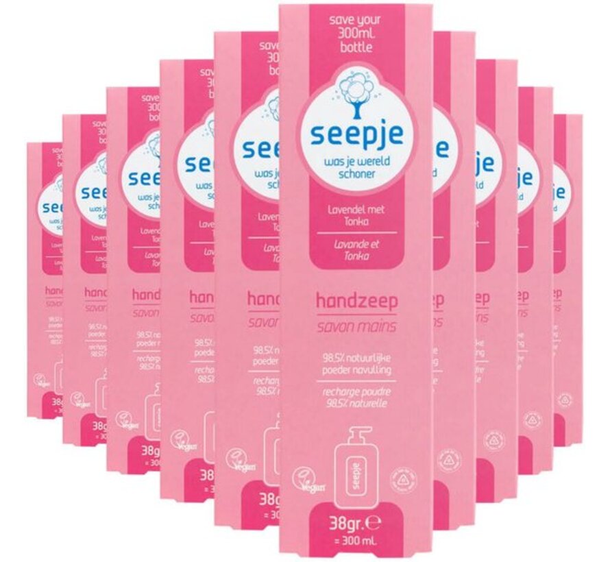 Handzeep Navulling Lavendel & Tonka 10x 38Gr (300ml)