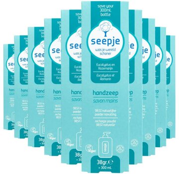 Seepje Handzeep Navulling Eucalyptus en Rozemarijn 10x 38Gr (300ml)
