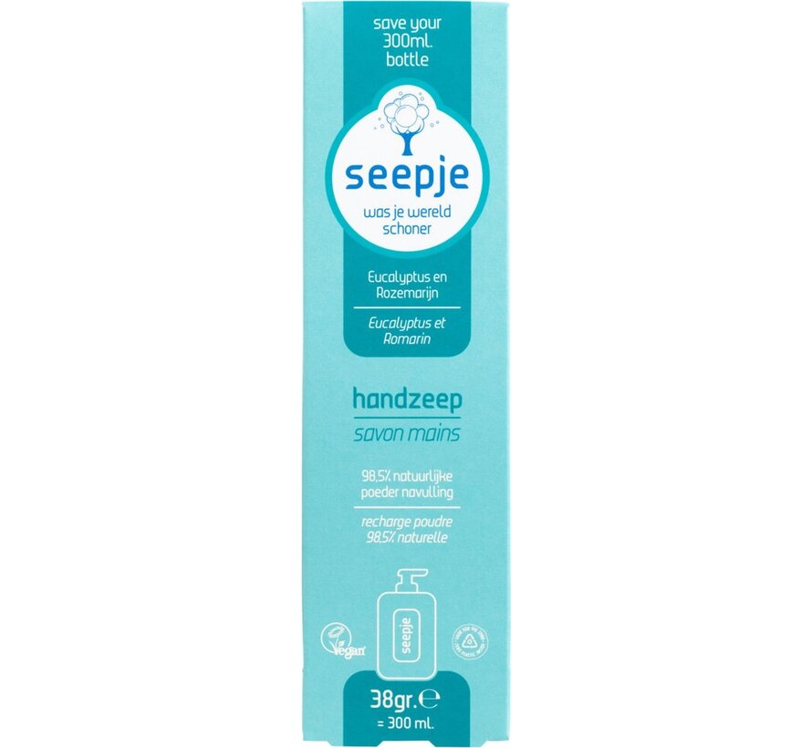 Handzeep Navulling Eucalyptus en Rozemarijn 10x 38Gr (300ml)