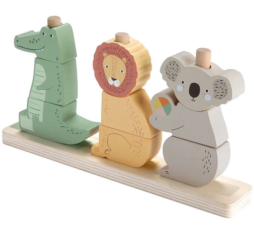 Fisher Price - Houten dieren stapelen en sorteren - Stapelspeelgoed