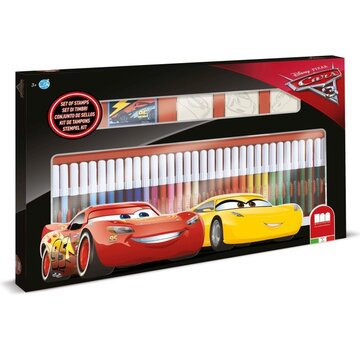Multiprint 36 Kleurstiften + 3 st Stempels Cars 3 -57948