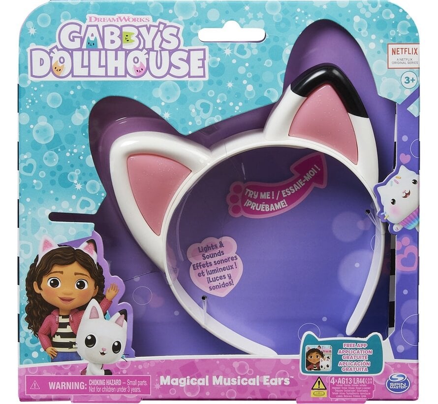 Gabby's poppenhuis - Kattenoren haarband - Met lichtjes, muziek en geluiden