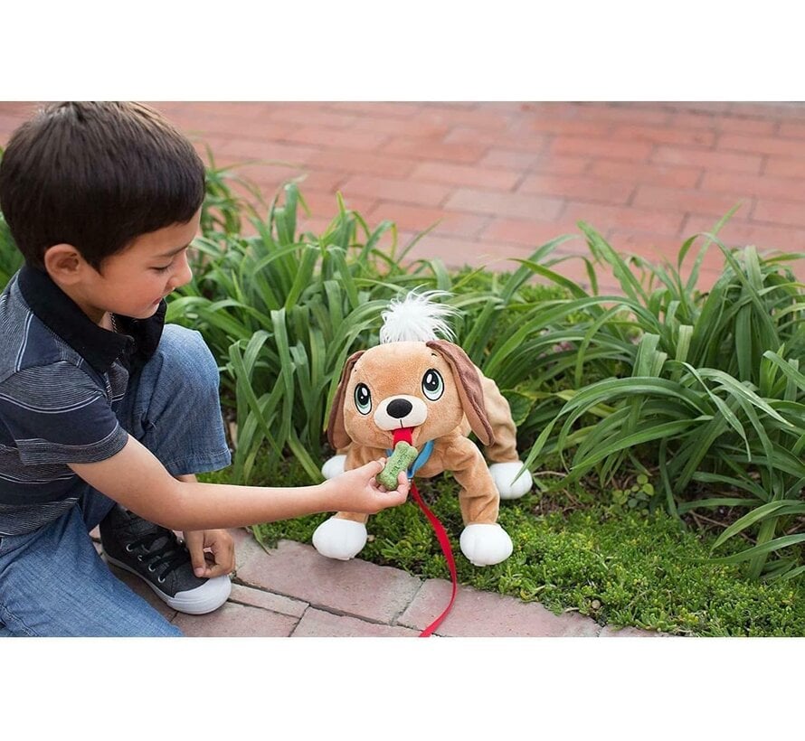 Peppy Pups - Bruine knuffelhond - Interactief