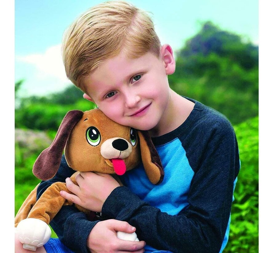 Peppy Pups - Bruine knuffelhond - Interactief