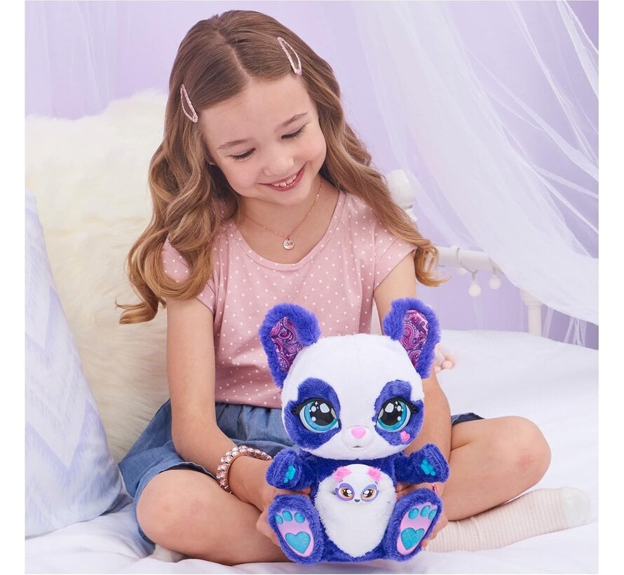 Interactieve Panda-Roo-knuffel met verrassingsbaby - 150 geluiden en acties