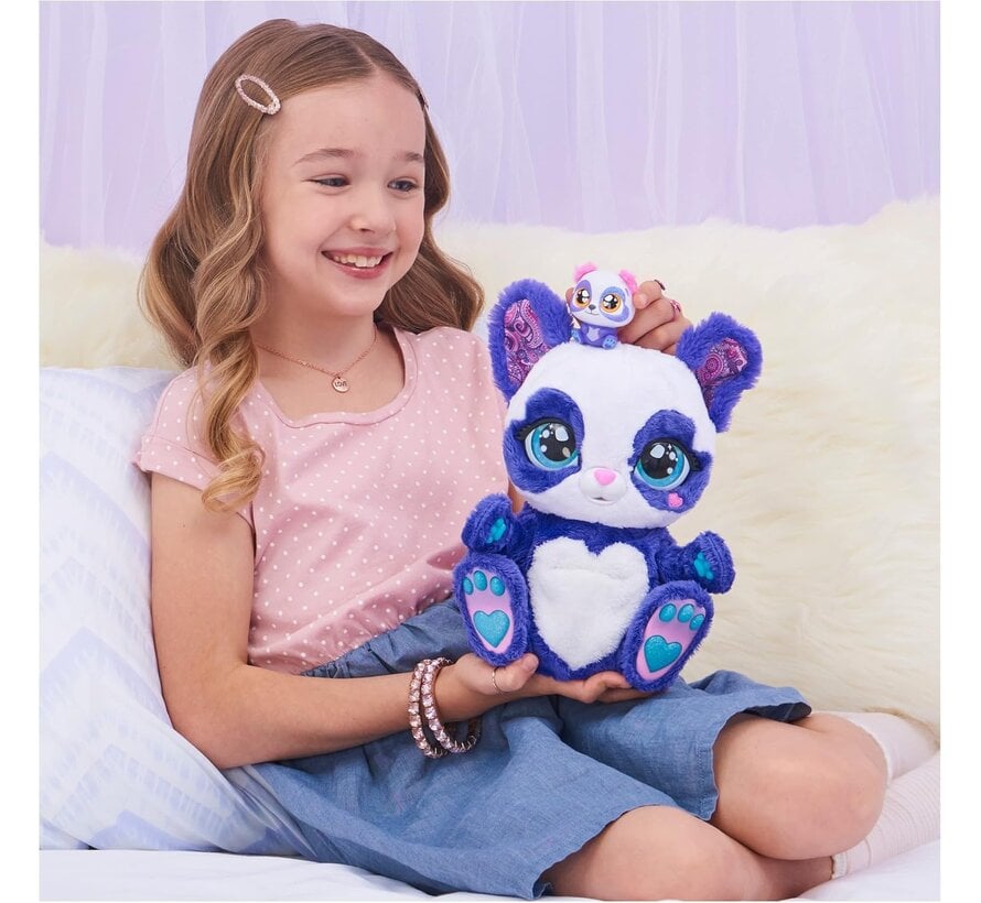 Interactieve Panda-Roo-knuffel met verrassingsbaby - 150 geluiden en acties