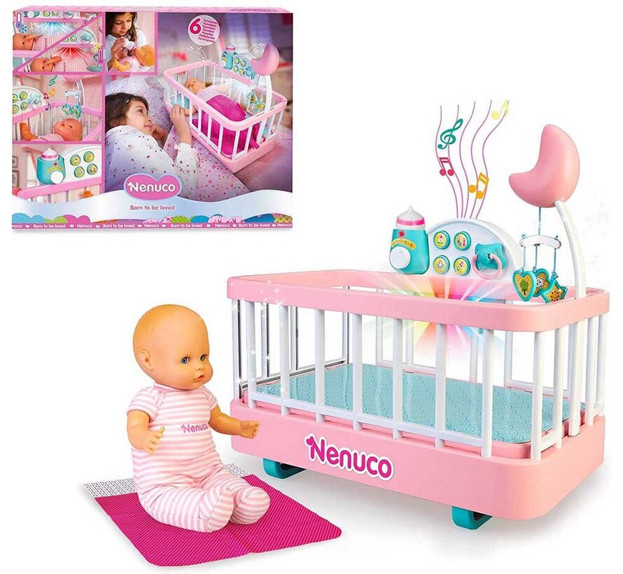 Interactief kinderbed met lichten en geluiden - Inclusief babypop