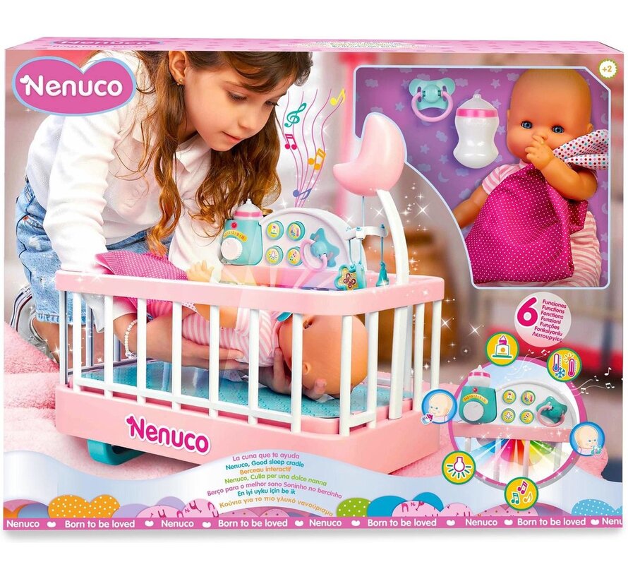 Interactief kinderbed met lichten en geluiden - Inclusief babypop