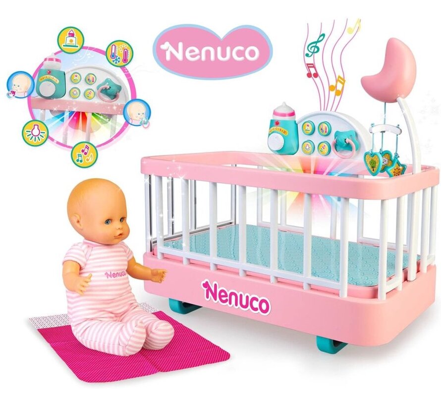 Interactief kinderbed met lichten en geluiden - Inclusief babypop