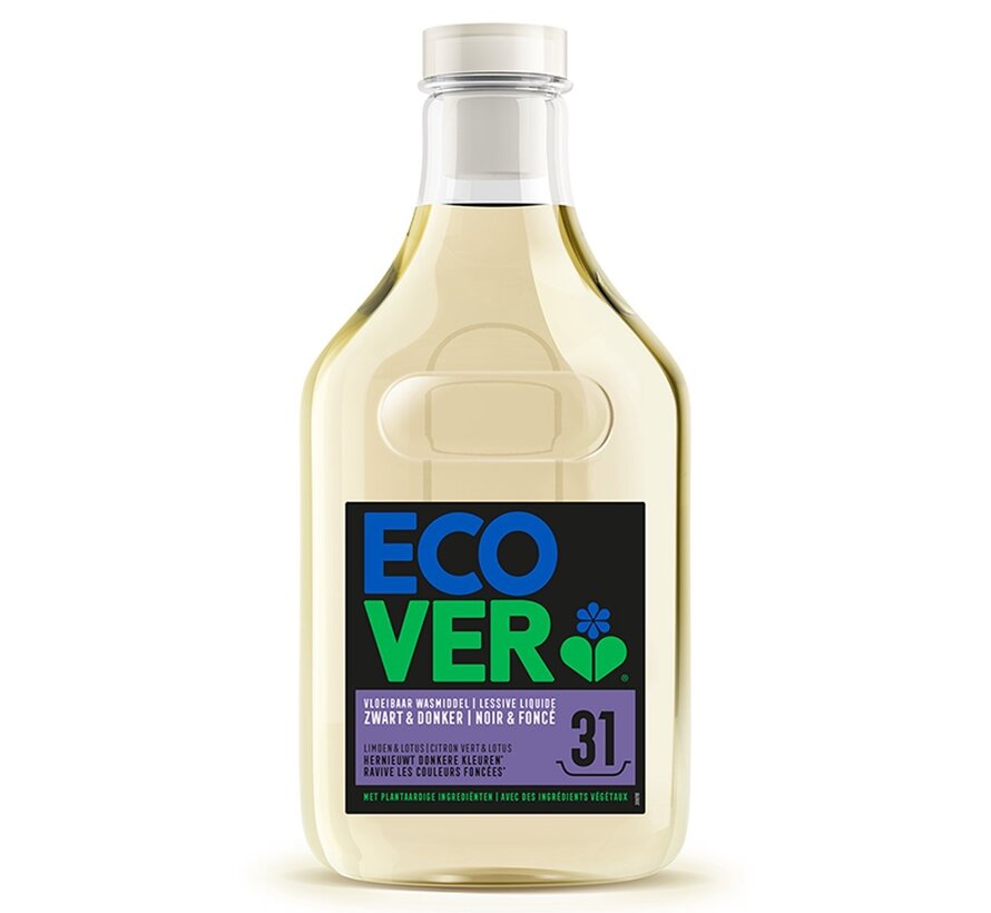 Wasmiddel (1,43L) - Zwart & Donker - Limoen & Lotus - 6x 31 wasbeurten