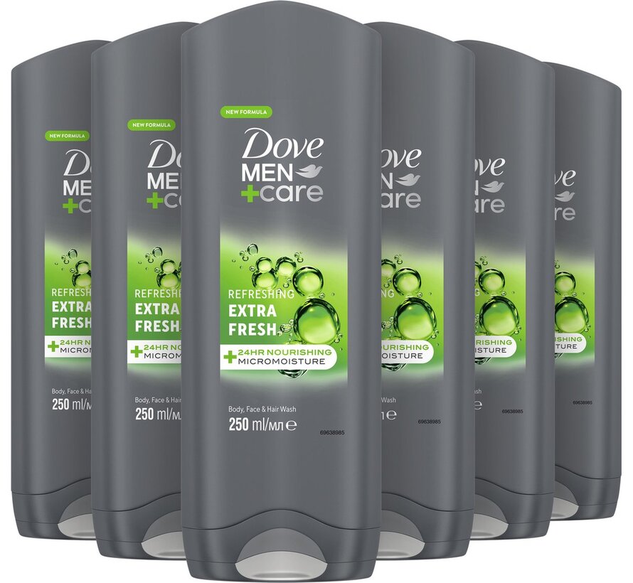 Men+Care Extra Fresh - Douchegel - 6x 250ml