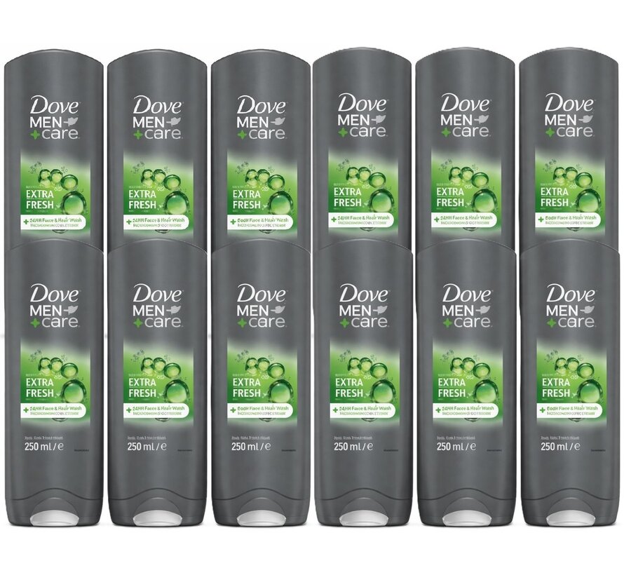 Men+Care Extra Fresh - Douchegel - 12x 250ml