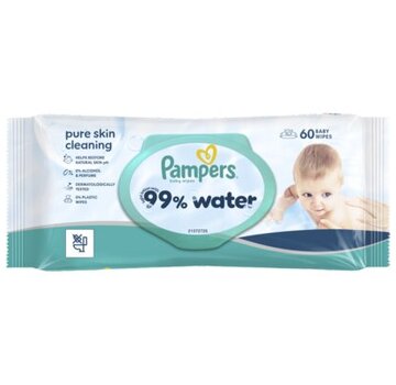 Pampers 99% Water Billendoekjes / Babydoekjes - 60 stuks