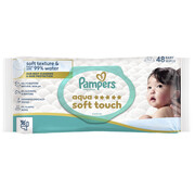 Pampers Aqua Soft Touch Billendoekjes / Babydoekjes - 48 stuks