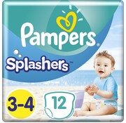 Pampers Splashers - Maat 3-4 (6kg-11kg) - 12 Wegwerpbare Zwemluiers