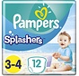 Splashers - Maat 3-4 (6kg-11kg) - 12 Wegwerpbare Zwemluiers