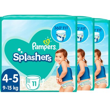 Pampers Splashers - Maat 4-5 (9kg-15kg) - 3x 11 Wegwerpbare Zwemluiers