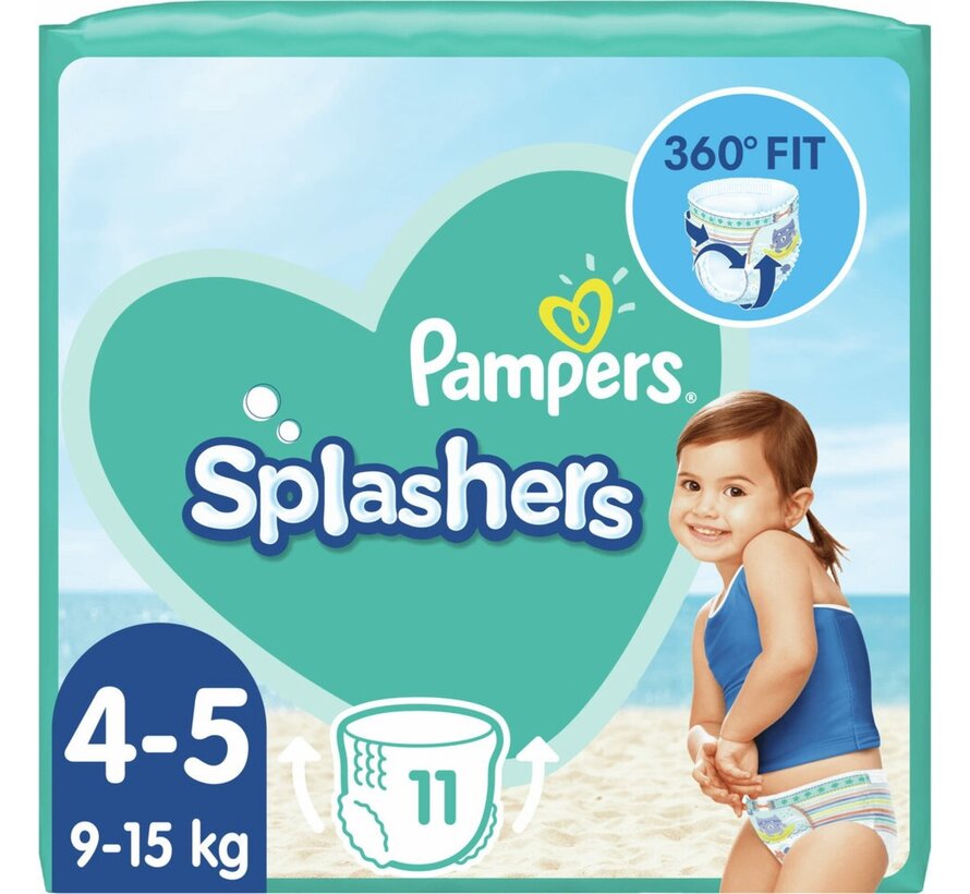 Splashers - Maat 4-5 (9kg-15kg) - 3x 11 Wegwerpbare Zwemluiers