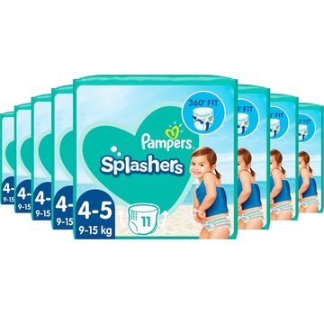 Pampers Splashers - Maat 4-5 (9kg-15kg) - 8x 11 Wegwerpbare Zwemluiers