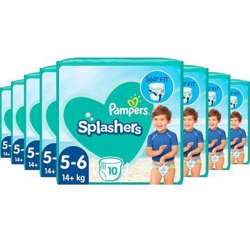 Pampers Splashers - Maat 5-6 (14+kg) - 8x 10 Wegwerpbare Zwemluiers