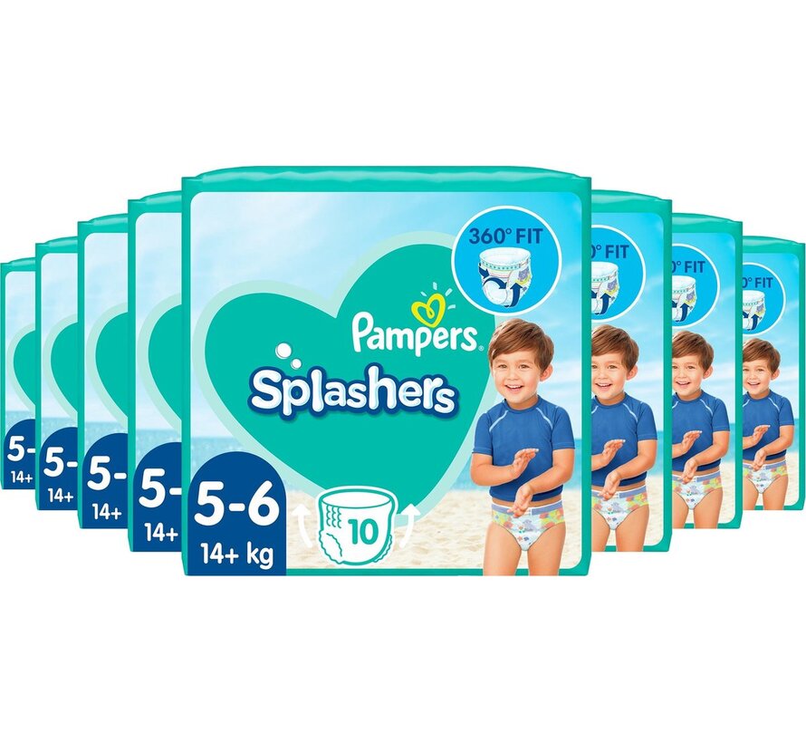 Splashers - Maat 5-6 (14+kg) - 8x 10 Wegwerpbare Zwemluiers