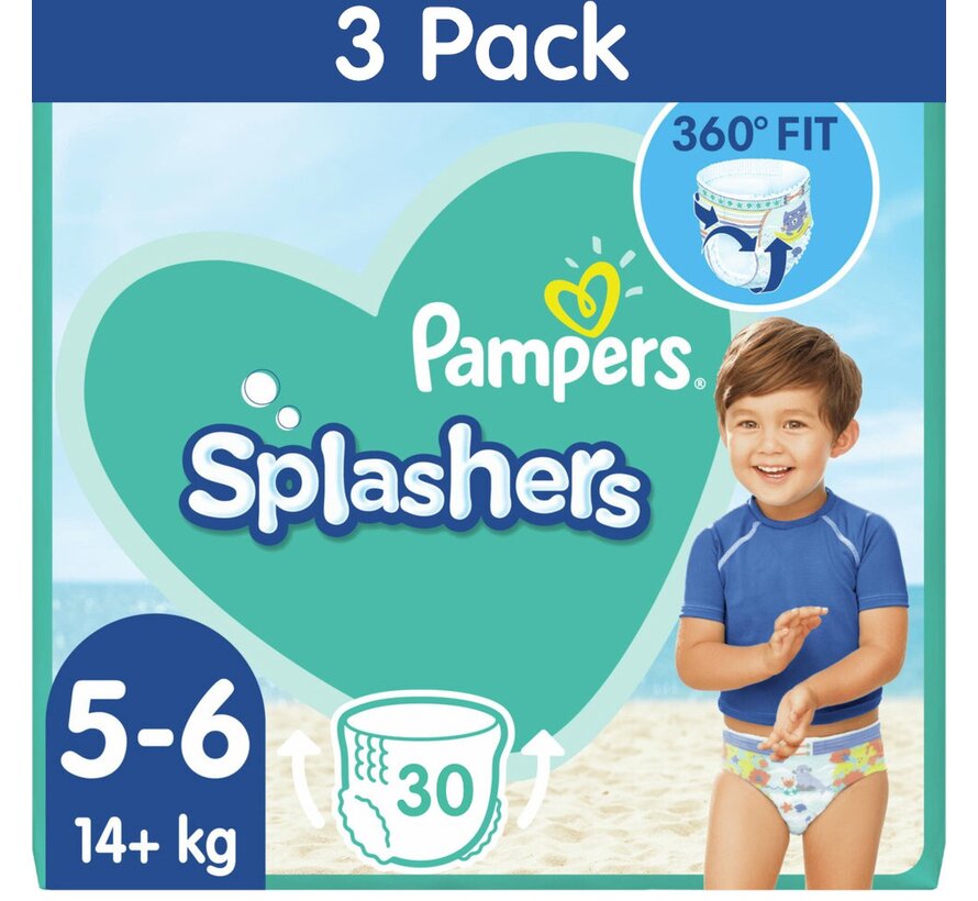 Splashers - Maat 5-6 (14+kg) - 3x 10 Wegwerpbare Zwemluiers