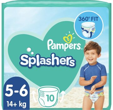 Pampers Splashers - Maat 5-6 (14+kg) - 10 Wegwerpbare Zwemluiers