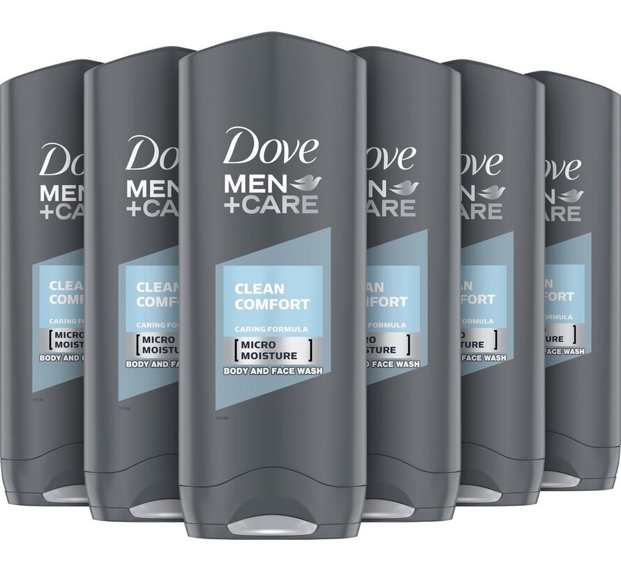 Men+Care Clean Comfort - Douchegel - 6x 250ml - Voordeelverpakking