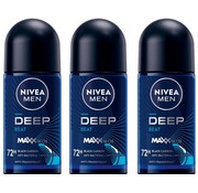 Nivea Men Deep Darkwood - Deodorant Roller - 3x 50ml