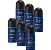 Nivea Men Deep Darkwood - Deodorant Roller - 6x 50ml