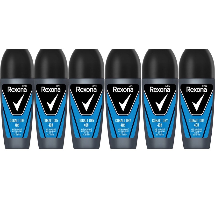 Motion Sense - Men Cobalt Dry - Deodorant Roller - 6x 50ml - Voordeelverpakking