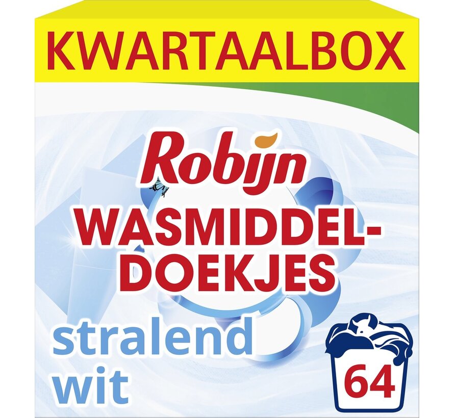Stralend Wit - Wasmiddeldoekjes - 4x 16 stuks