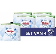 Robijn Stralend Wit - Wasmiddeldoekjes - 4x 16 stuks c