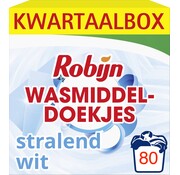 Robijn Stralend Wit - Wasmiddeldoekjes - 5x 16 stuks