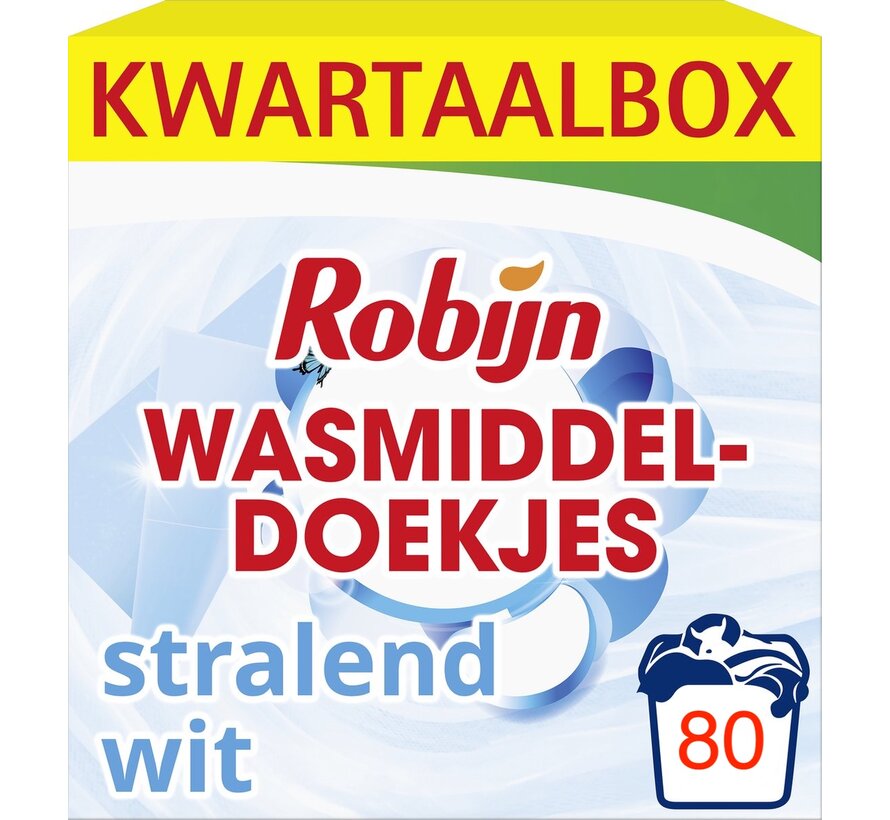Stralend Wit - Wasmiddeldoekjes - 5x 16 stuks
